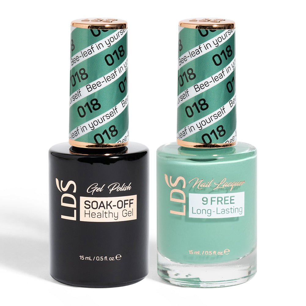 LDS Holiday Gift Bundle: 4 Gel & Lacquer, 1 Base Gel, 1 Top Gel - 018, 019, 132, 144 - DTK Nail Supply