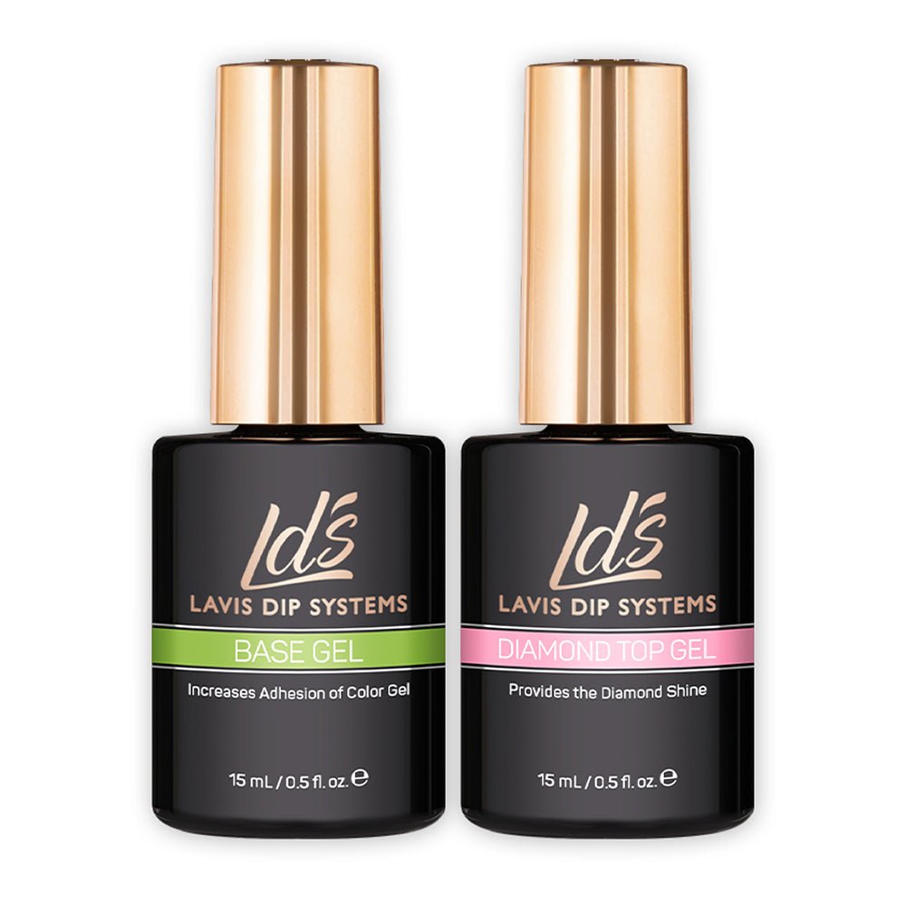 LDS Holiday Gift Bundle: 4 Gel & Lacquer, 1 Base Gel, 1 Top Gel - 018, 019, 132, 144 - DTK Nail Supply