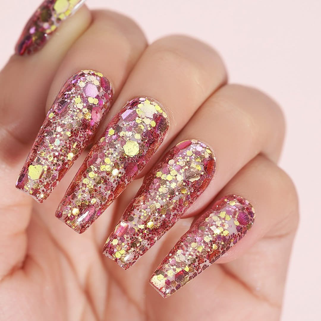 LDS Holographic Chunky Glitter Nail Art - 0.5oz DCG04 - DTK Nail Supply