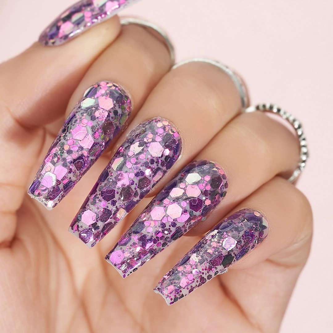 LDS Holographic Chunky Glitter Nail Art - 0.5oz DCG05 - DTK Nail Supply