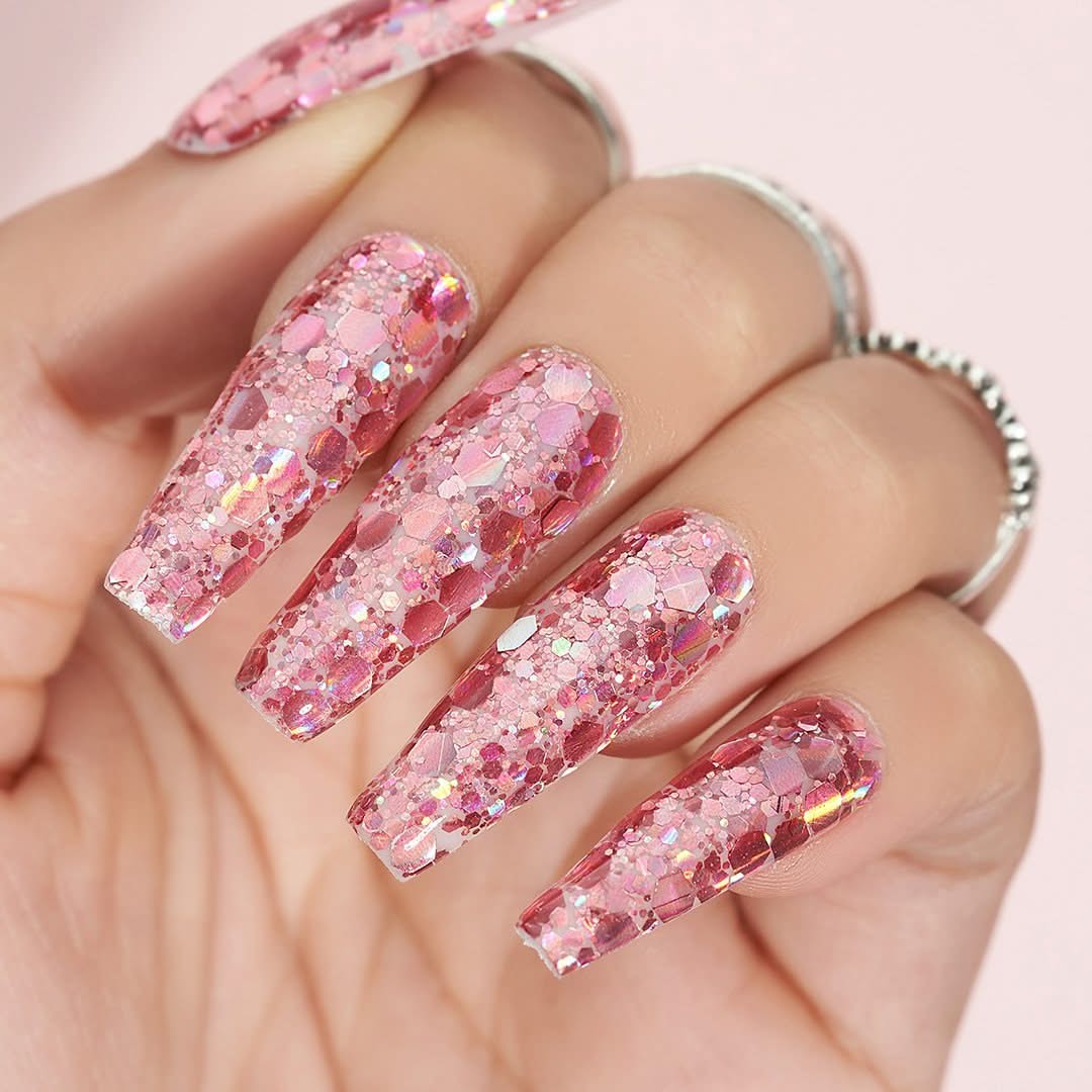 LDS Holographic Chunky Glitter Nail Art - 0.5oz DCG07 - DTK Nail Supply