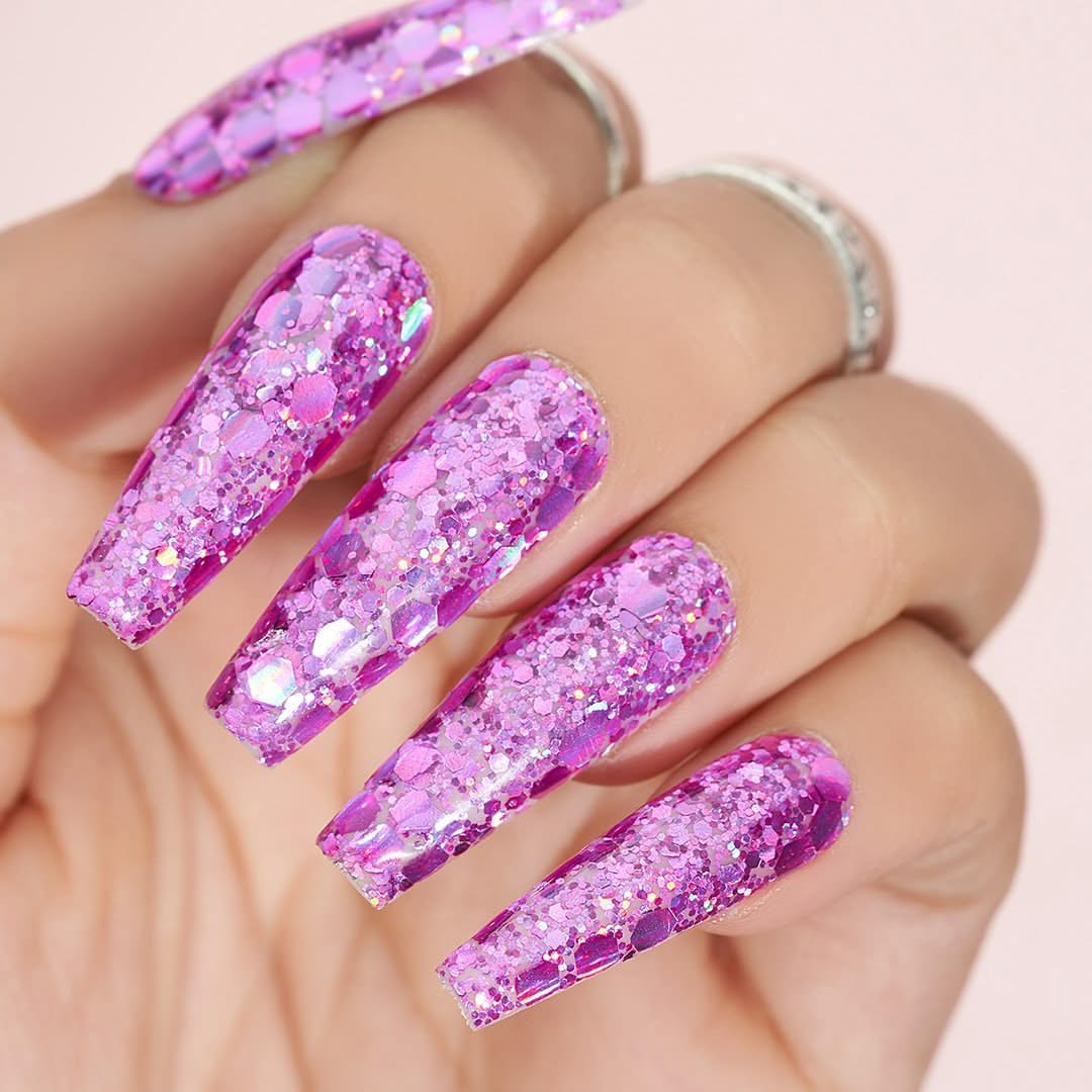 LDS Holographic Chunky Glitter Nail Art - 0.5oz DCG08 - DTK Nail Supply