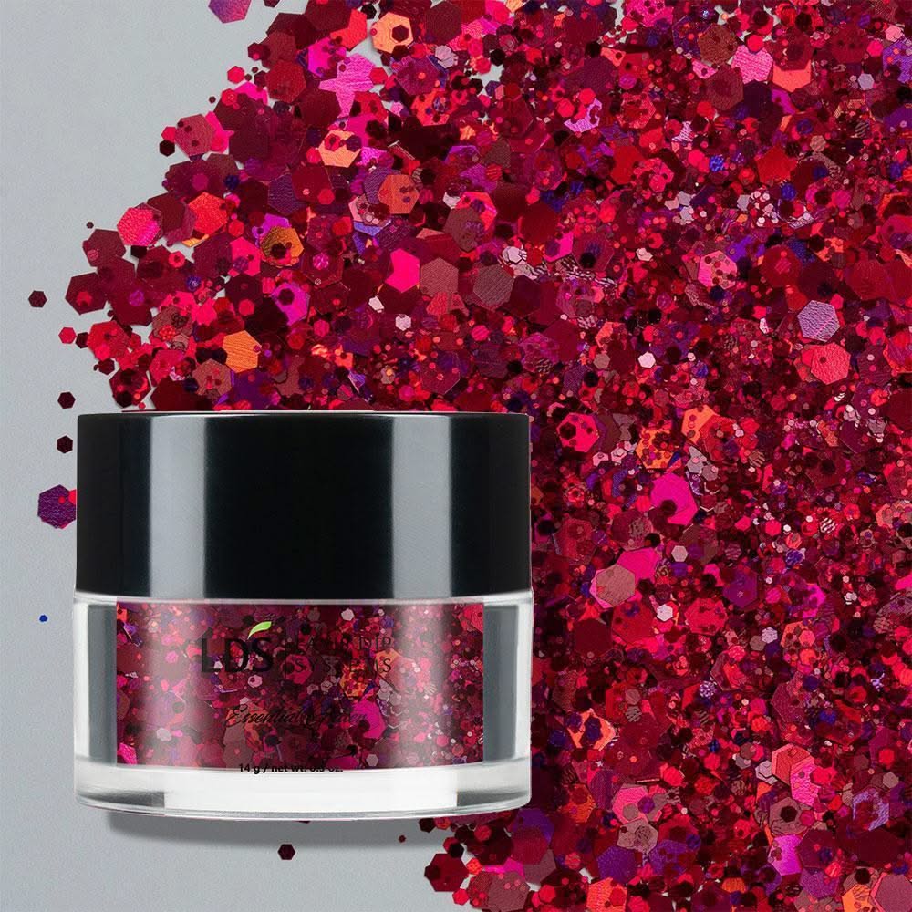 LDS Holographic Chunky Glitter Nail Art - 0.5oz DCG09 - DTK Nail Supply