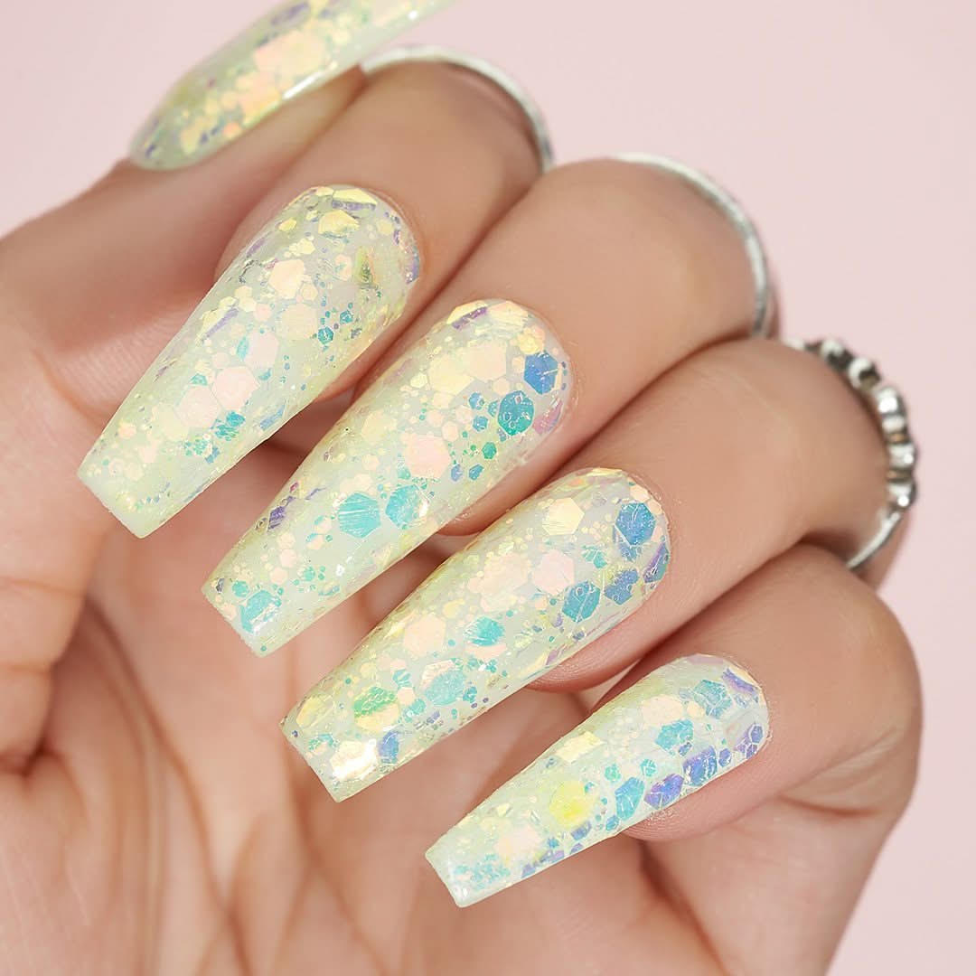 LDS Holographic Chunky Glitter Nail Art - 0.5oz DGL03 - DTK Nail Supply