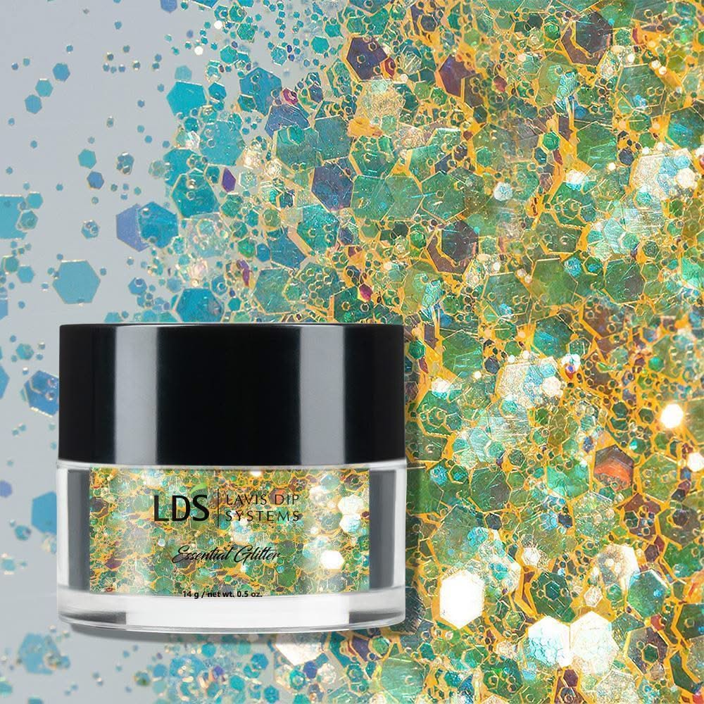 LDS Holographic Chunky Glitter Nail Art - 0.5oz DGL05 - DTK Nail Supply