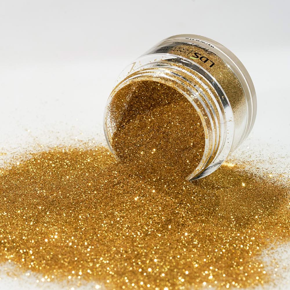 LDS Holographic Fine Glitter Nail Art - 0.5oz DB21 Golden - DTK Nail Supply