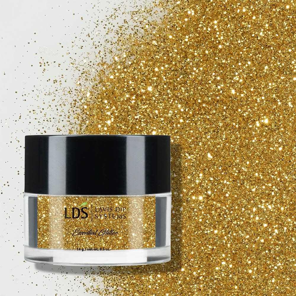 LDS Holographic Fine Glitter Nail Art - 0.5oz DB21 Golden - DTK Nail Supply