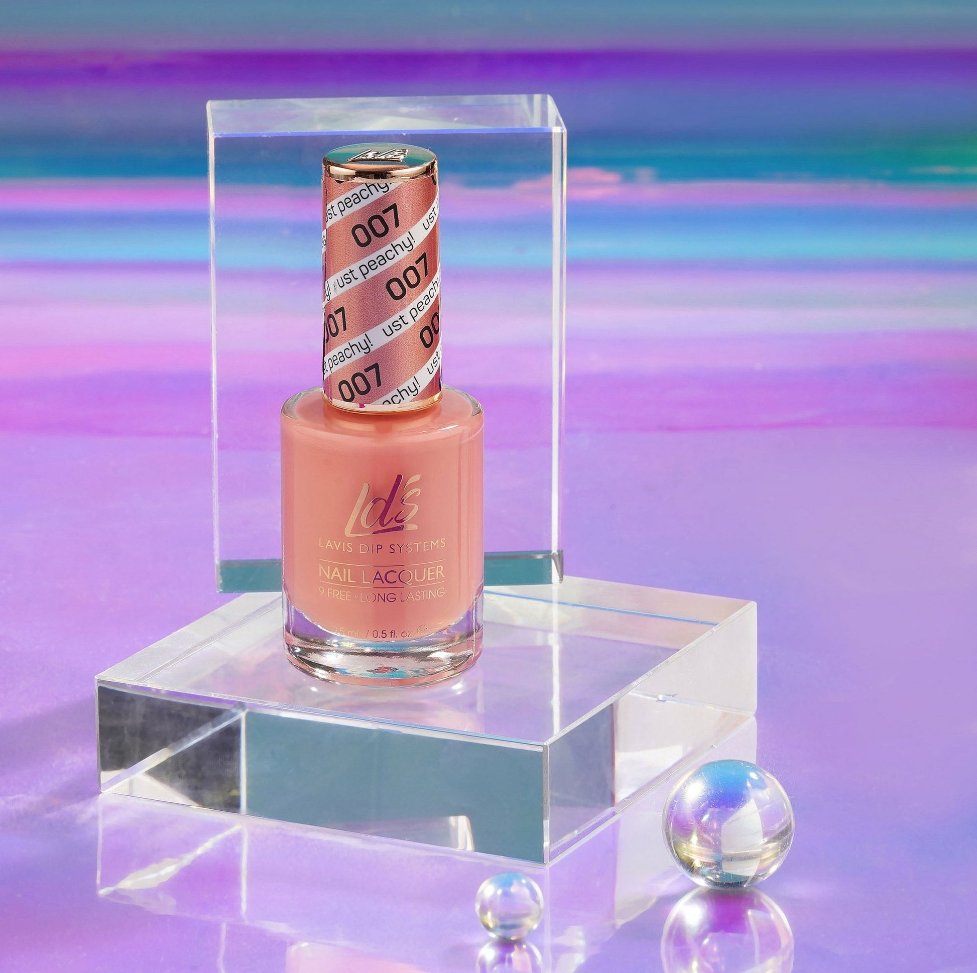 LDS Nail Lacquer - 007 Just Peachy - DTK Nail Supply