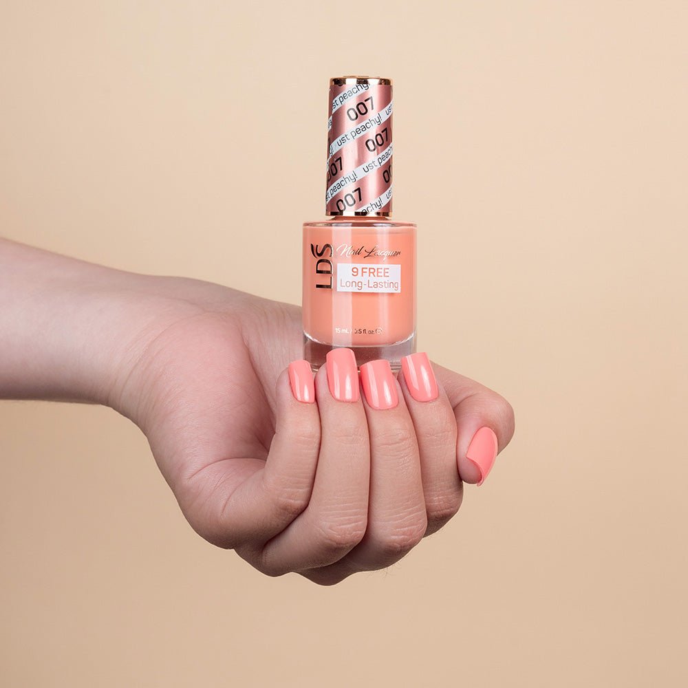 LDS Nail Lacquer - 007 Just Peachy - DTK Nail Supply