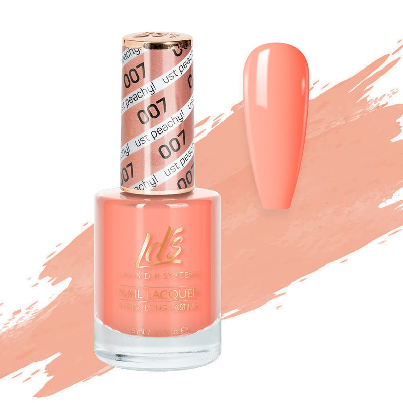 LDS Nail Lacquer - 007 Just Peachy - DTK Nail Supply