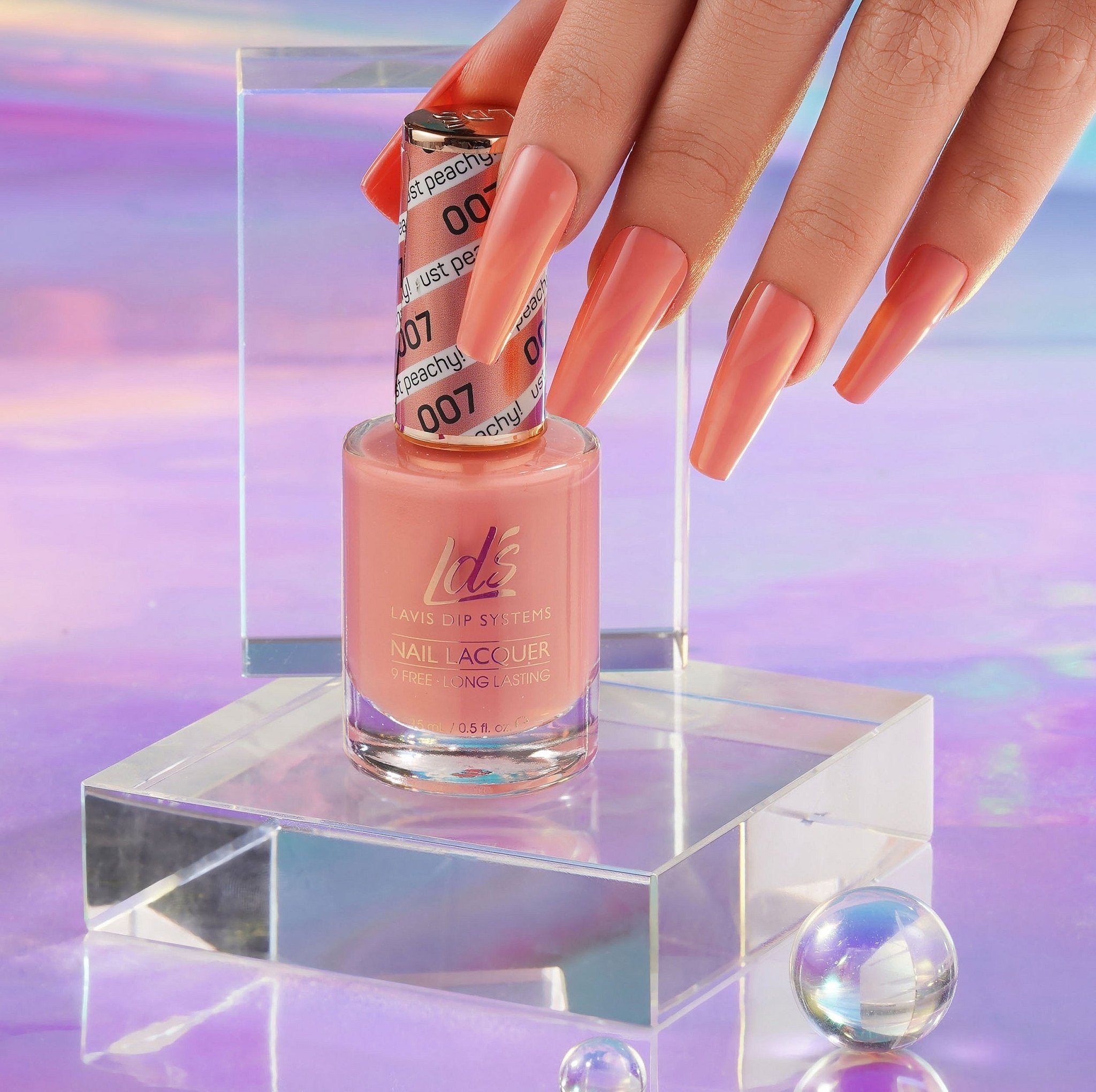 LDS Nail Lacquer - 007 Just Peachy - DTK Nail Supply