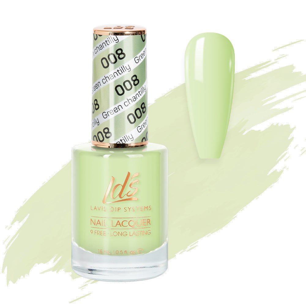 LDS Nail Lacquer - 008 Green Chantilly - DTK Nail Supply