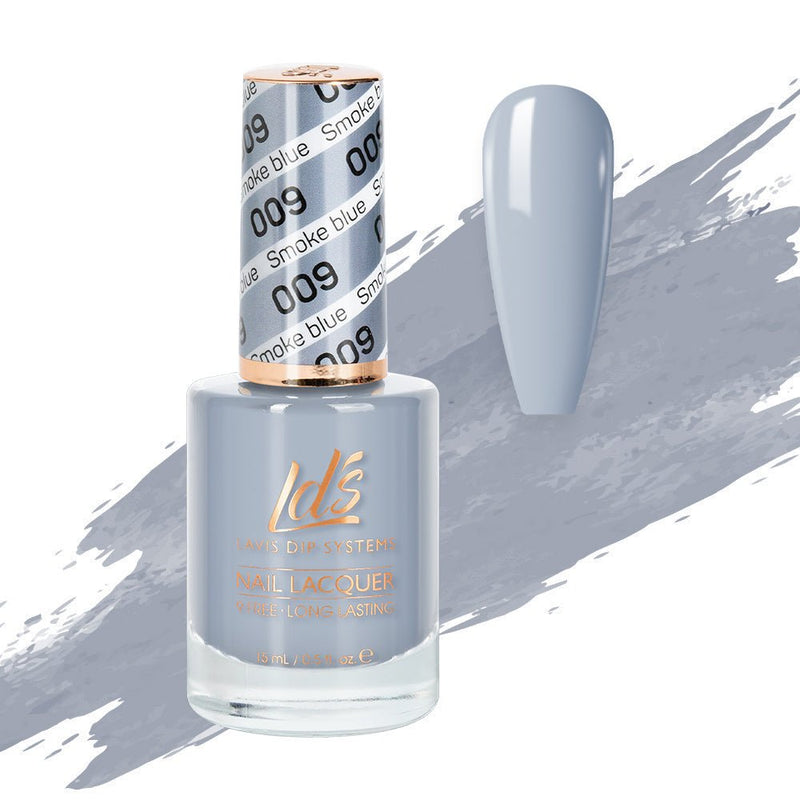 LDS Nail Lacquer - 009 Smoke Blue - DTK Nail Supply