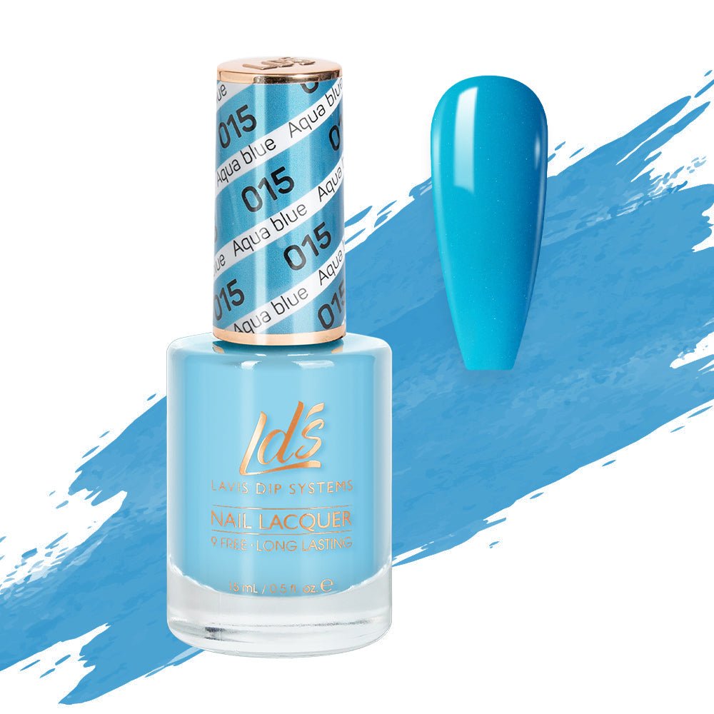 LDS Nail Lacquer - 015 Aqua Blue - DTK Nail Supply