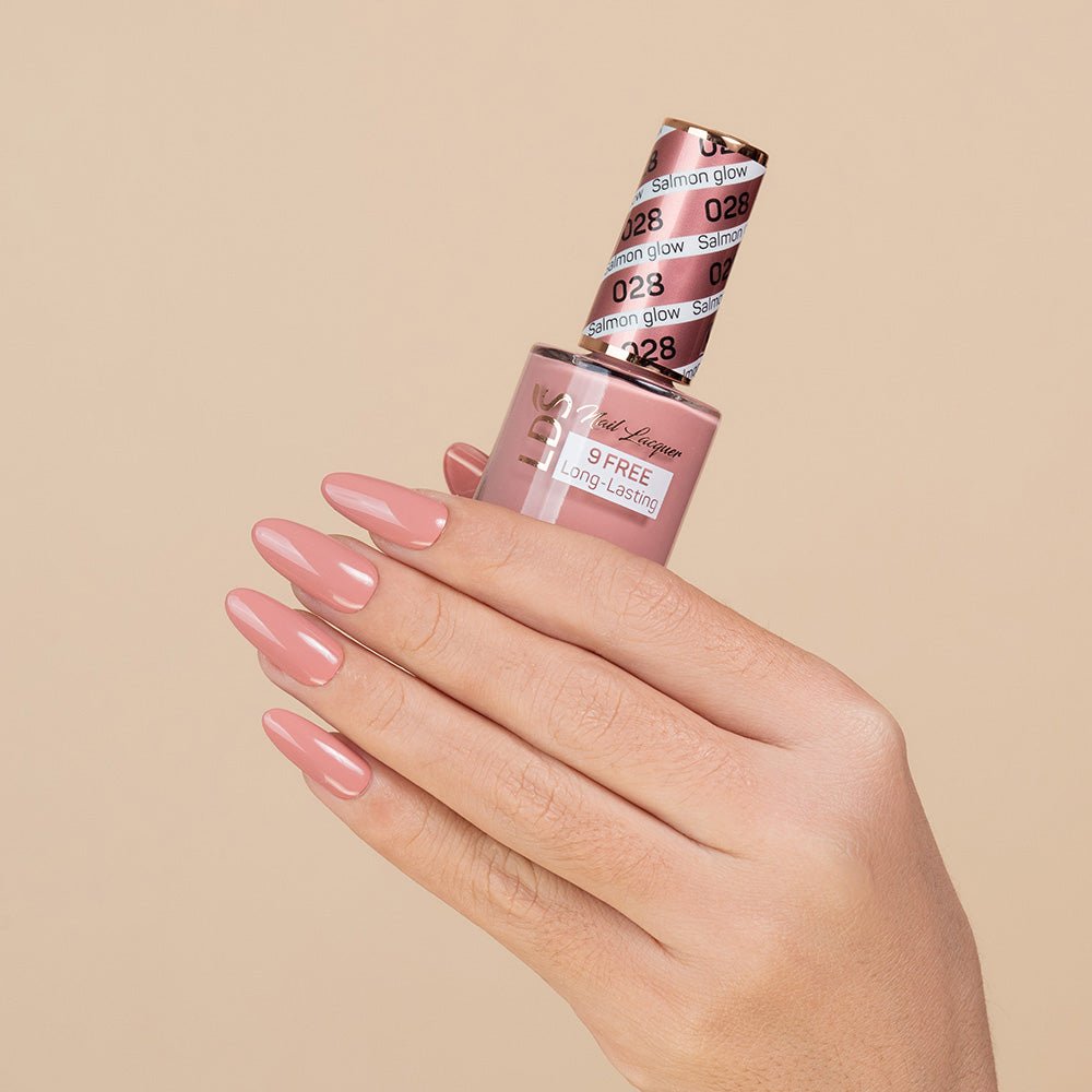 LDS Nail Lacquer - 028 Salmon Glow - DTK Nail Supply