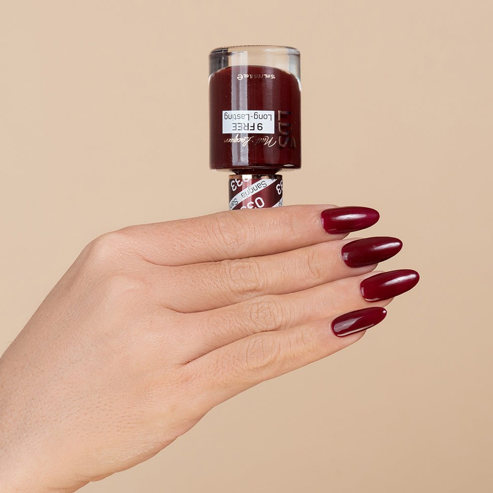 LDS Nail Lacquer - 033 Sangria - DTK Nail Supply