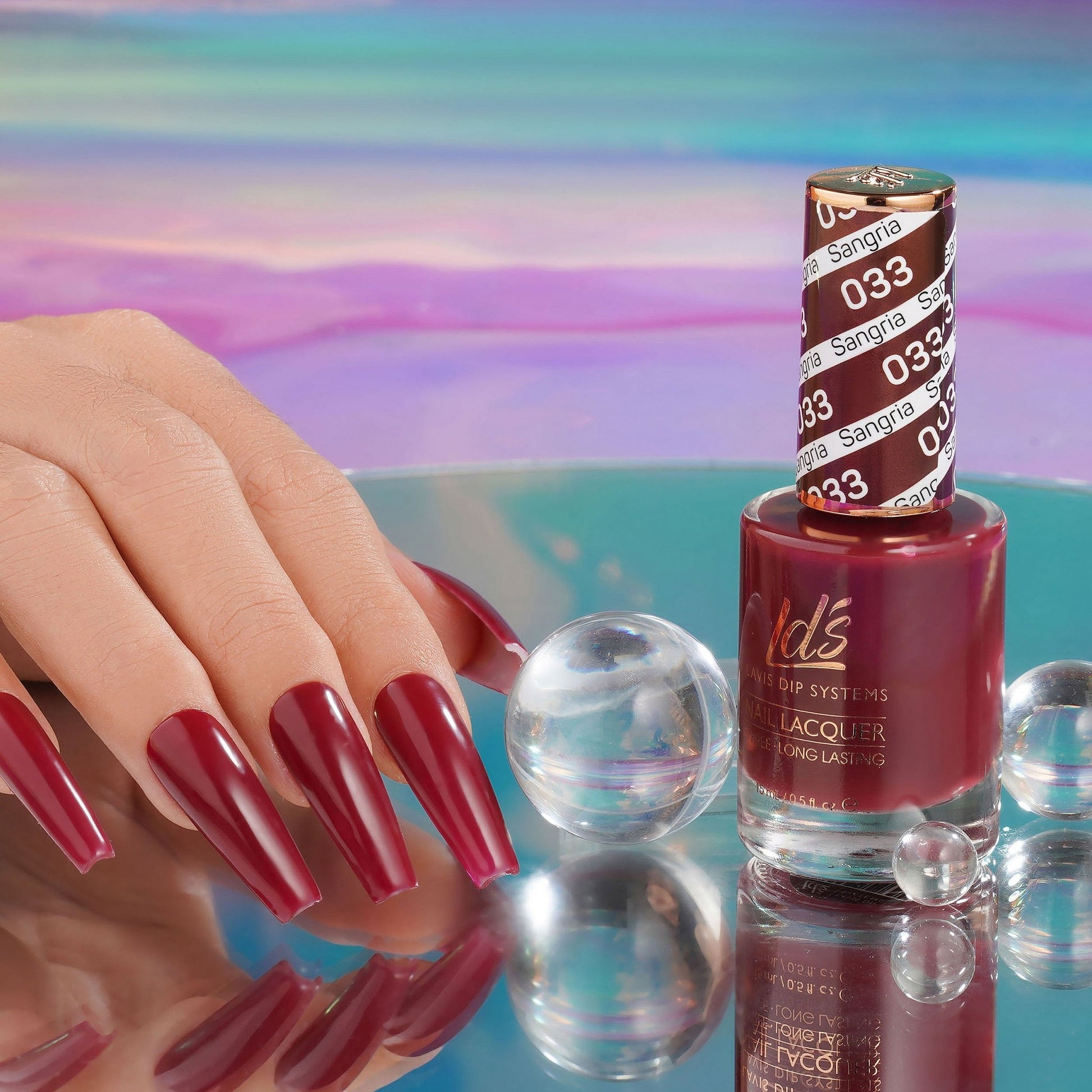 LDS Nail Lacquer - 033 Sangria - DTK Nail Supply