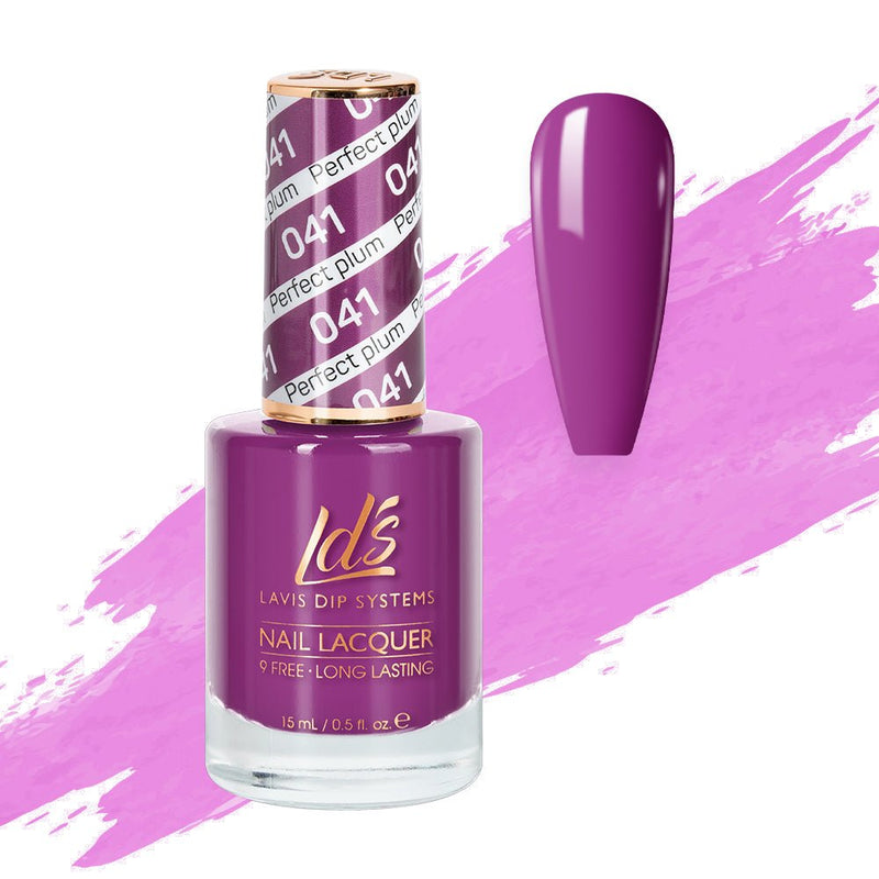 LDS Nail Lacquer - 041 Perfect Plum - DTK Nail Supply