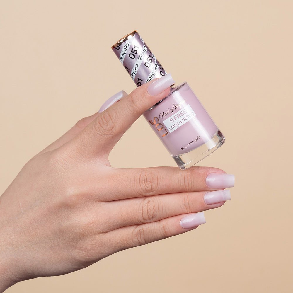 LDS Nail Lacquer - 051 Pinky Pink - DTK Nail Supply