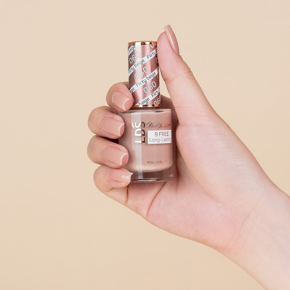 LDS Nail Lacquer - 060 Flirty Beige - DTK Nail Supply