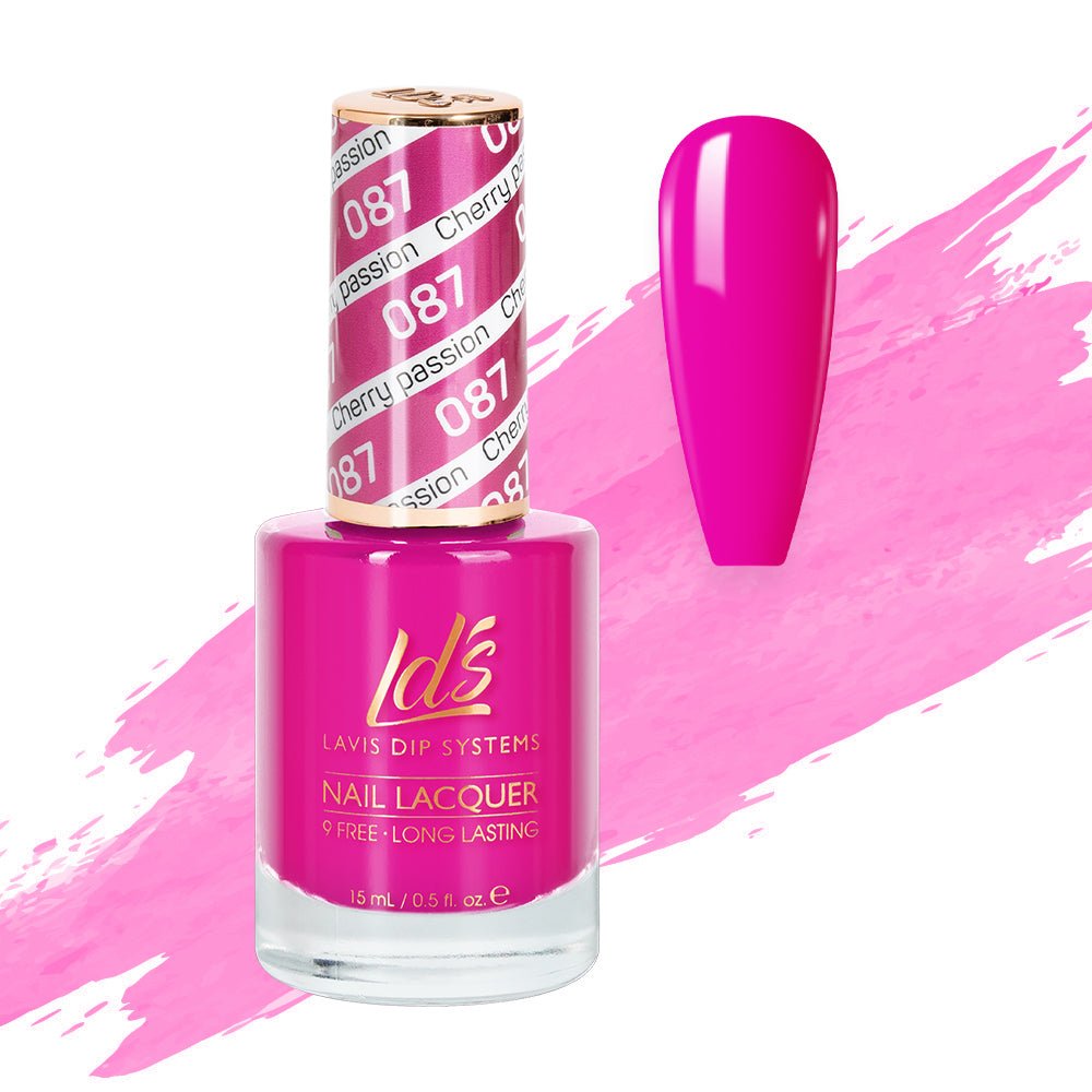 LDS Nail Lacquer - 087 Cherry Passion - DTK Nail Supply