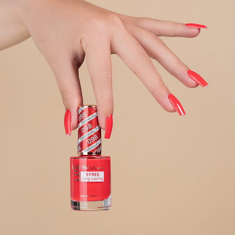 LDS Nail Lacquer - 098 Deliciously Orange - DTK Nail Supply