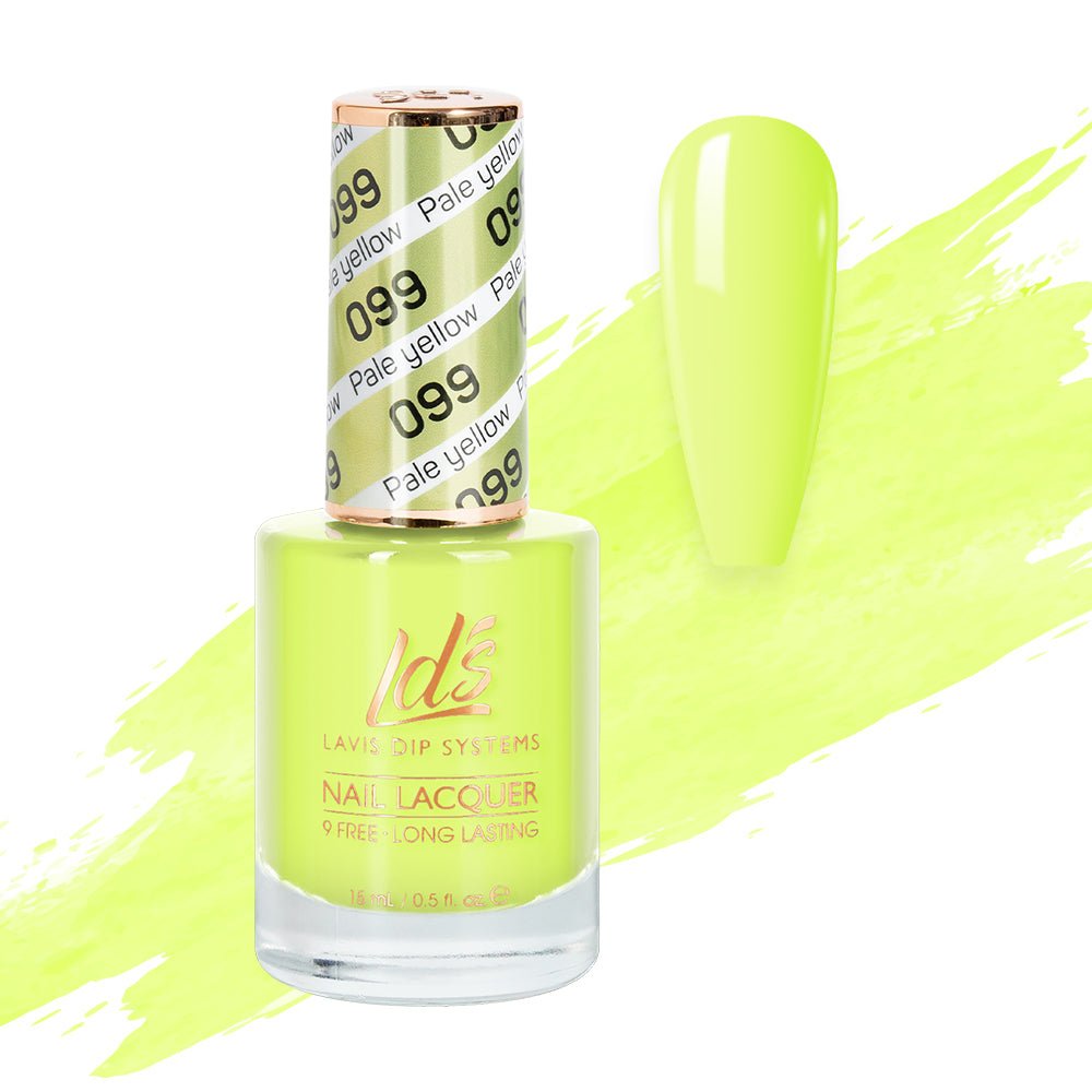 LDS Nail Lacquer - 099 Pale Yellow - DTK Nail Supply