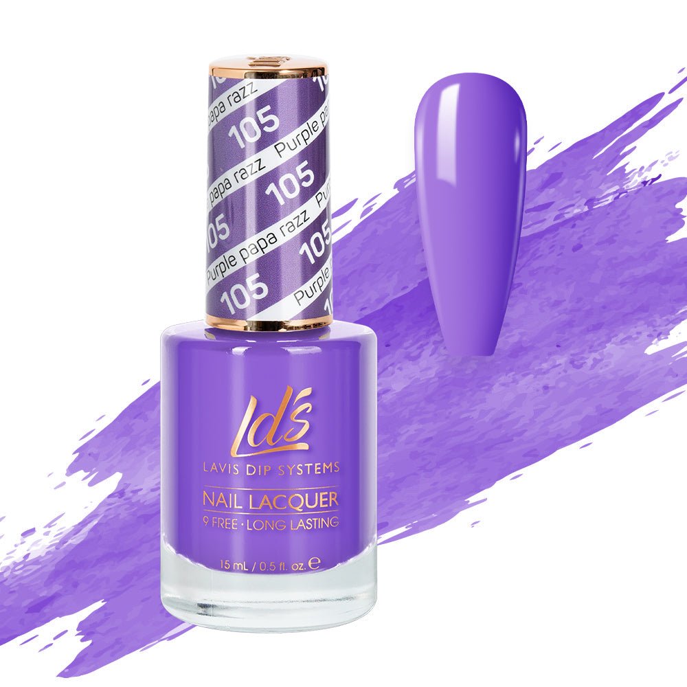 LDS Nail Lacquer - 105 Purple Papa Razzi - DTK Nail Supply