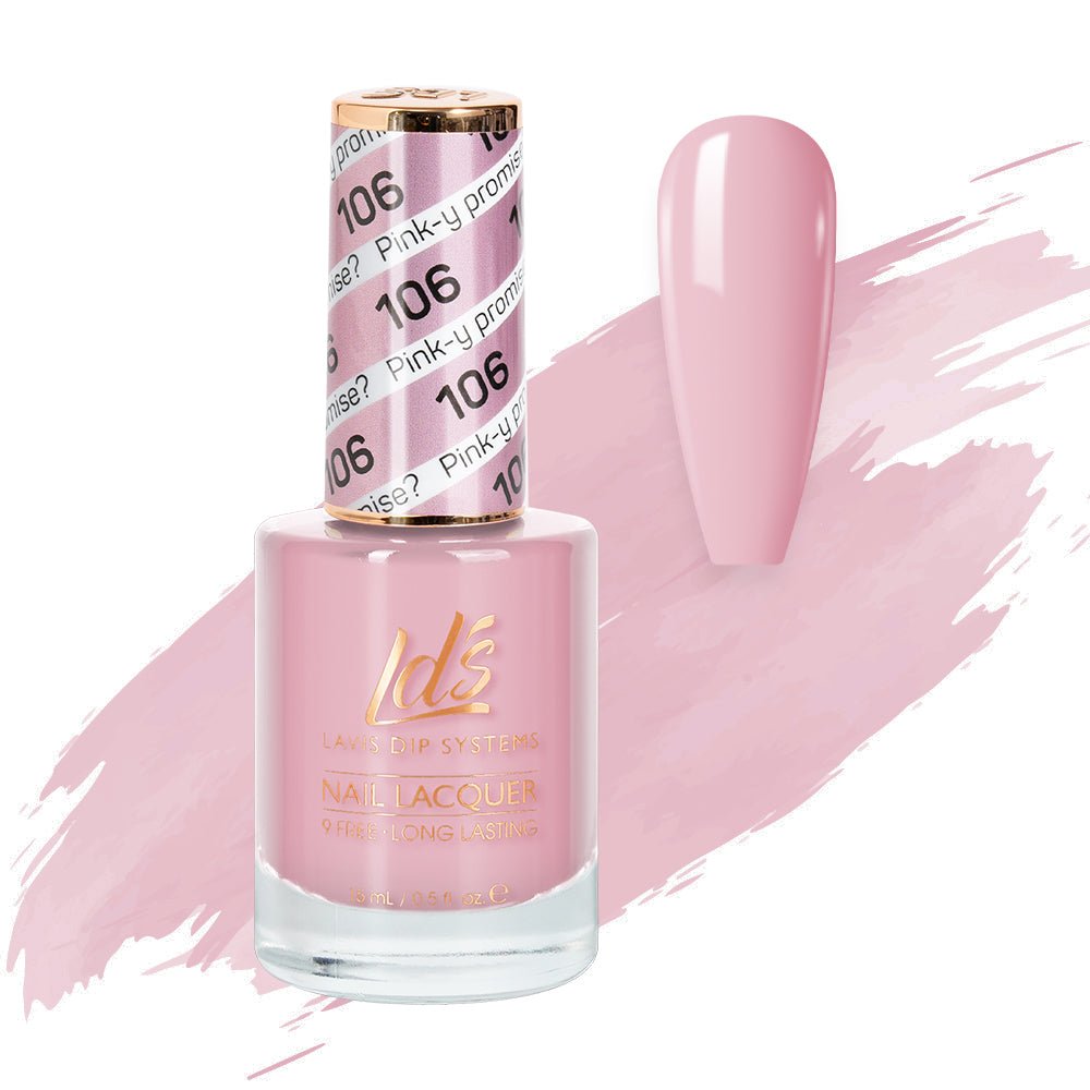 LDS Nail Lacquer - 106 Pink - Y Promise? - DTK Nail Supply