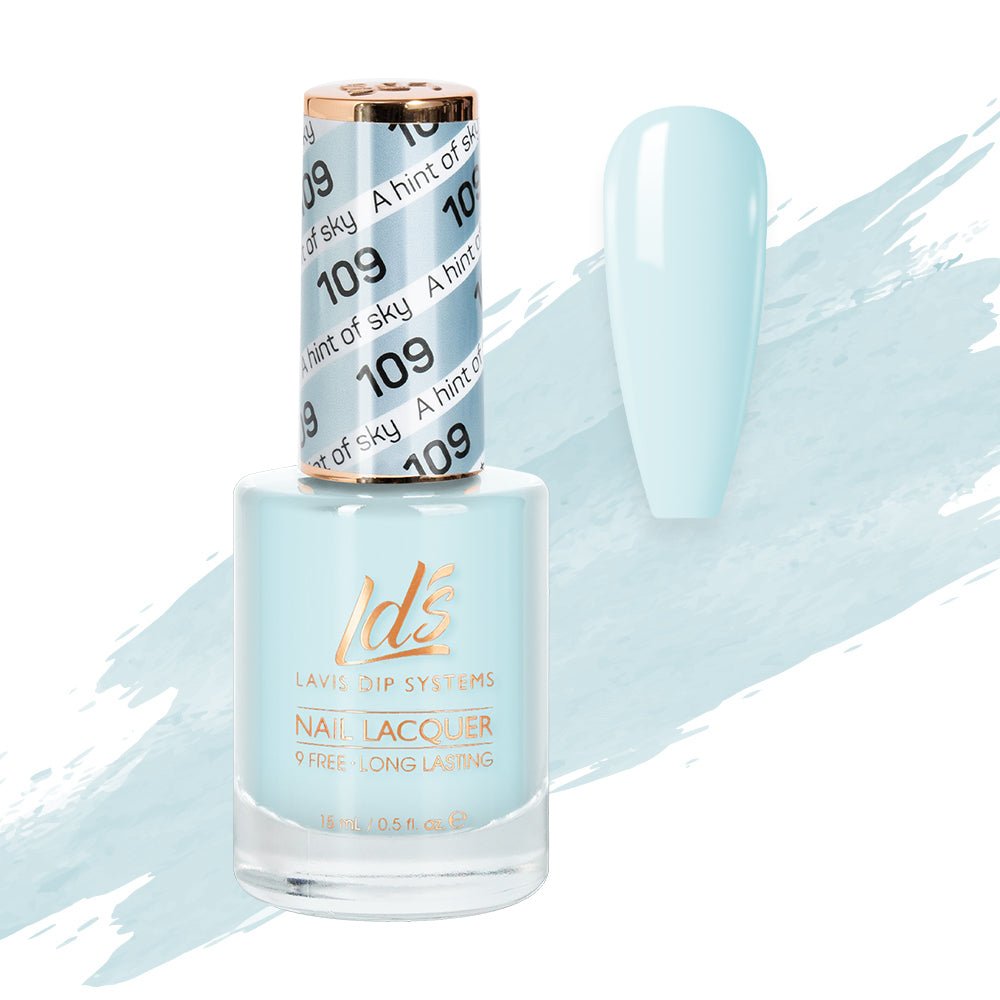 LDS Nail Lacquer - 109 A Hint Of Sky - DTK Nail Supply