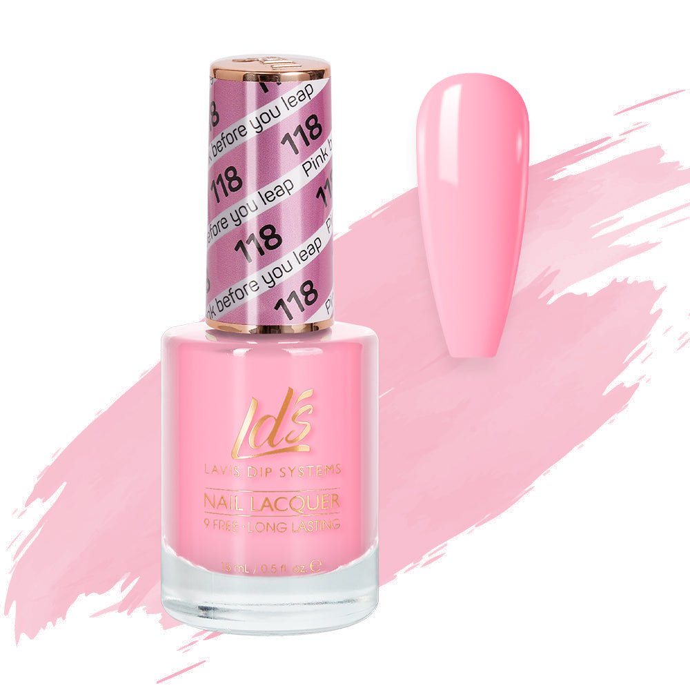 LDS Nail Lacquer - 118 Pink Before You Leap - DTK Nail Supply