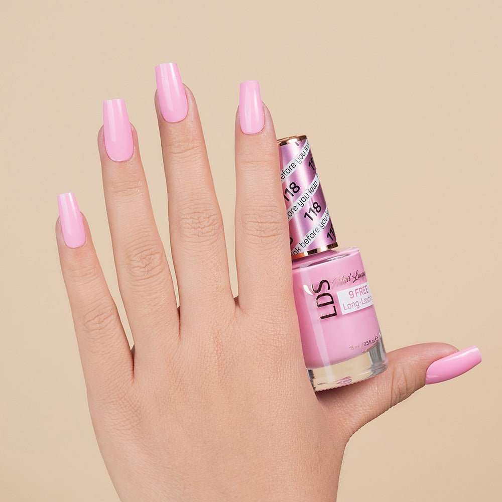 LDS Nail Lacquer - 118 Pink Before You Leap - DTK Nail Supply