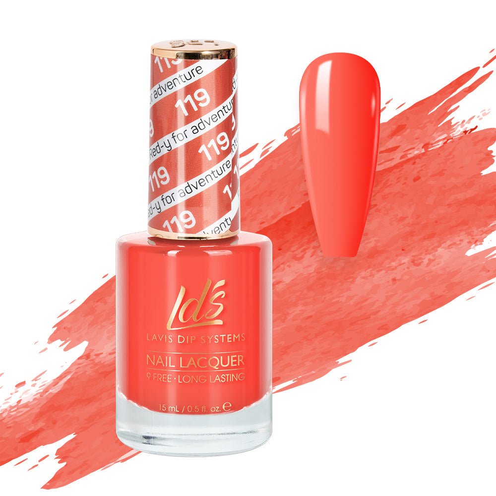 LDS Nail Lacquer - 119 Red - Y For Adventure - DTK Nail Supply