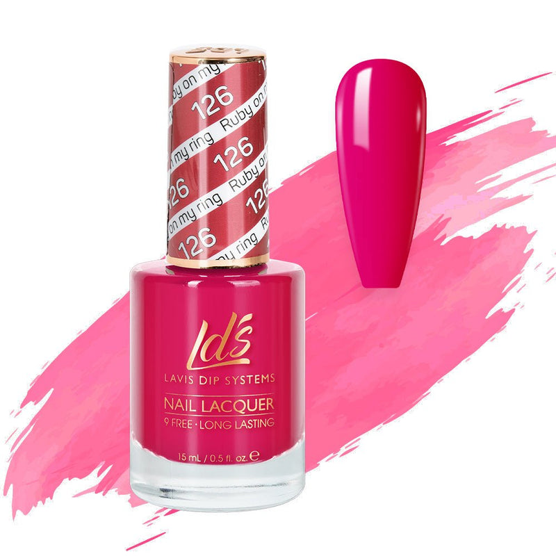LDS Nail Lacquer - 126 Ruby On My Ring - DTK Nail Supply