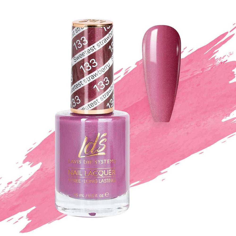 LDS Nail Lacquer - 133 Sweetest Straberry - DTK Nail Supply