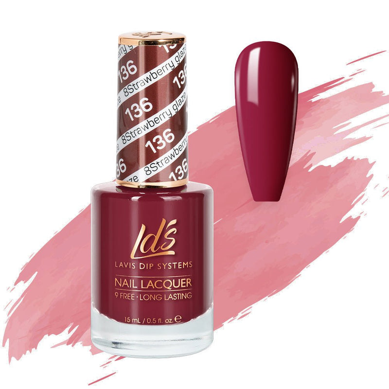 LDS Nail Lacquer - 136 Strawberry Glaze - DTK Nail Supply