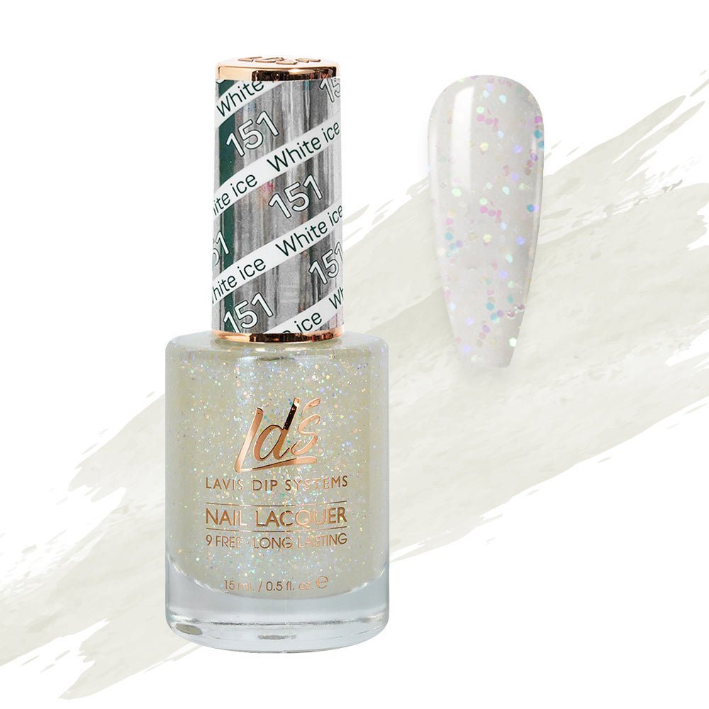 LDS Nail Lacquer - 151 White ice - DTK Nail Supply