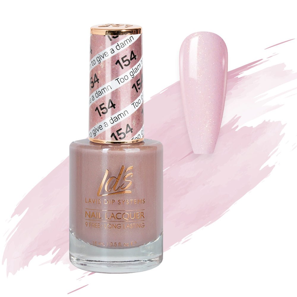 LDS Nail Lacquer - 154 Too Glam To Give A Damn - DTK Nail Supply
