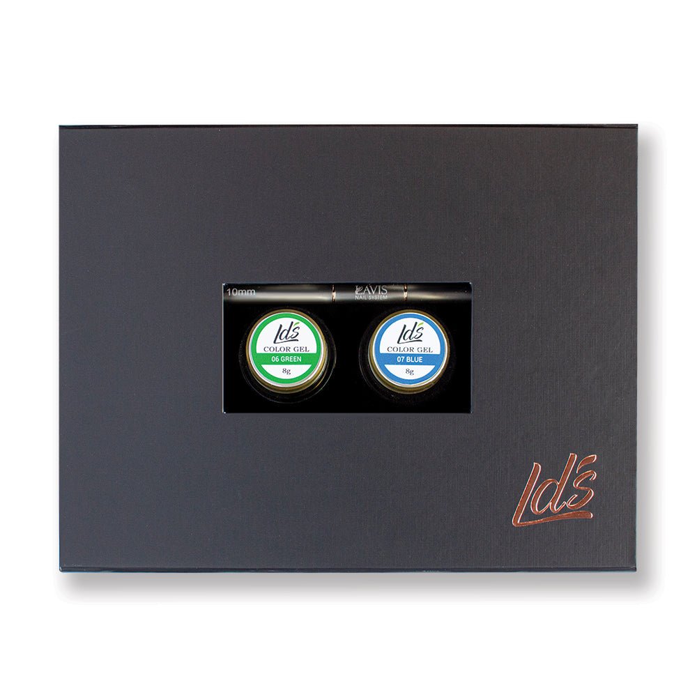 LDS Painting Gel Nail Art Set: 01 - 12 + 1 LAVIS Double Head Liner Nail Art Brush - DTK Nail Supply