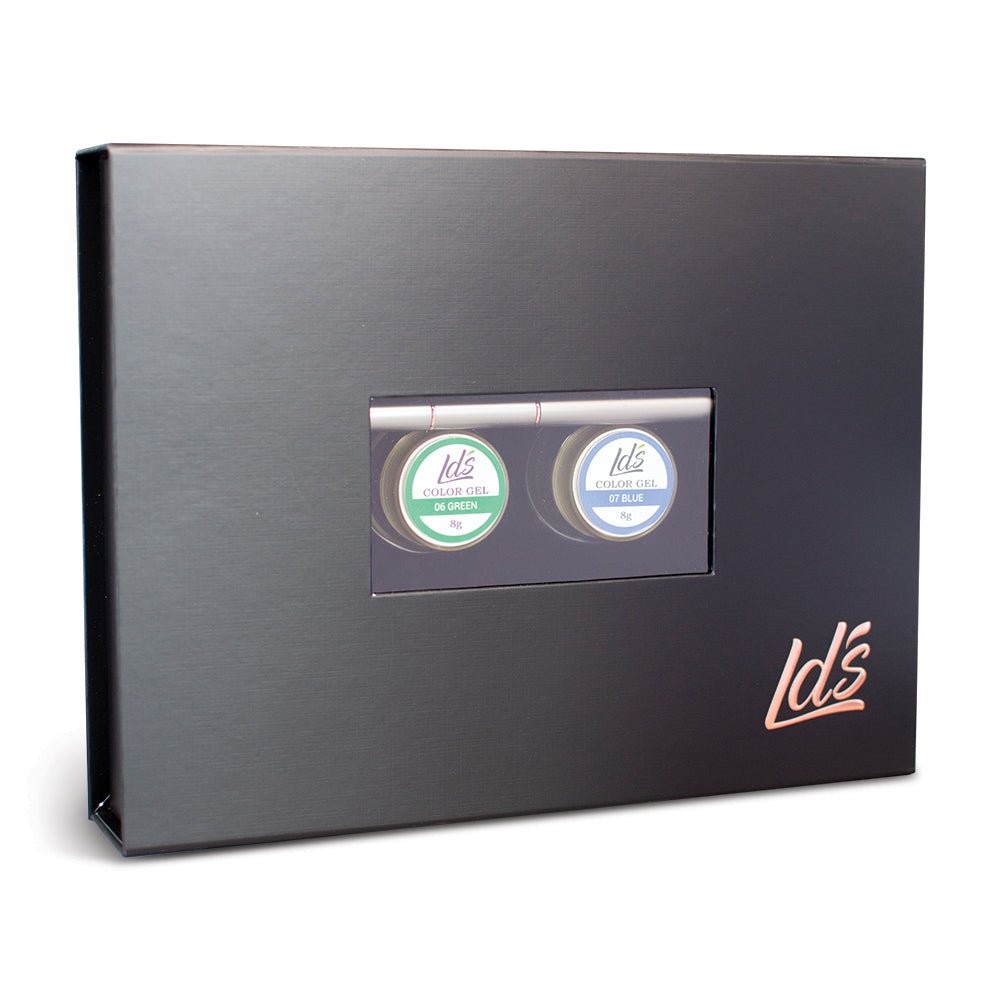 LDS Painting Gel Nail Art Set: 01 - 12 + 1 LAVIS Double Head Liner Nail Art Brush - DTK Nail Supply