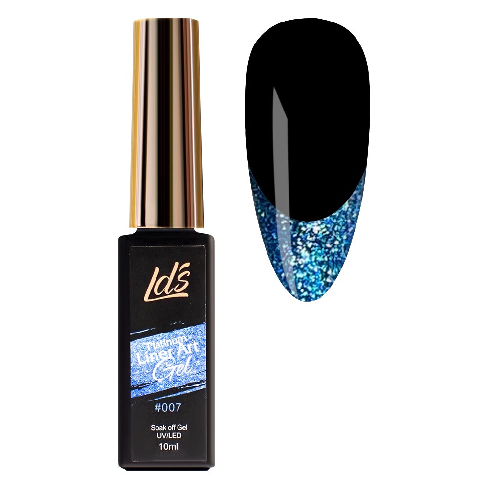 LDS Platinum Gel Polish Nail Art Liner - Aqua Blue 07 - DTK Nail Supply