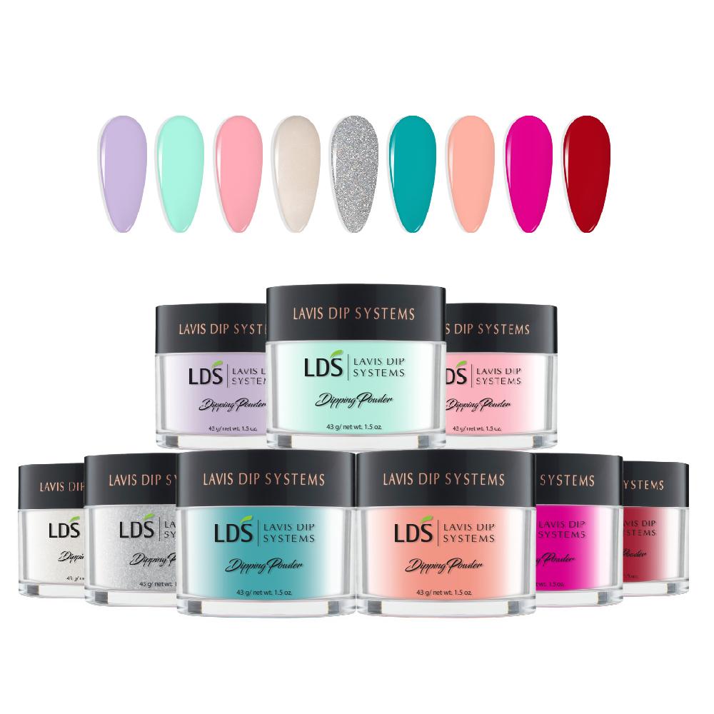 LDS Spring Collection 1.5oz/ea (09 Colors): 001, 002, 003, 004, 006, 023, 027, 082, 087 - DTK Nail Supply