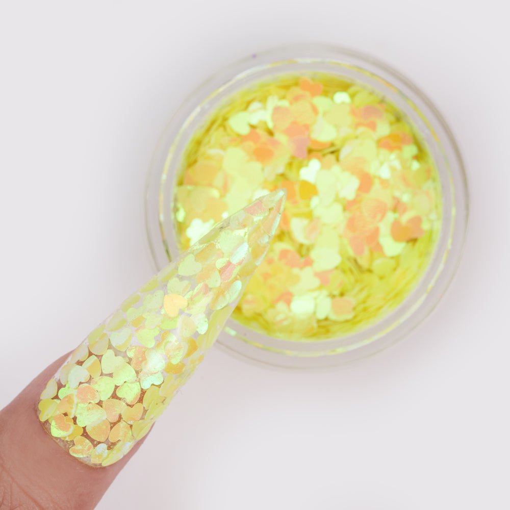 LDS Sweet Heart Glitter Nail Art - 0.5oz SH03 Sunset - DTK Nail Supply