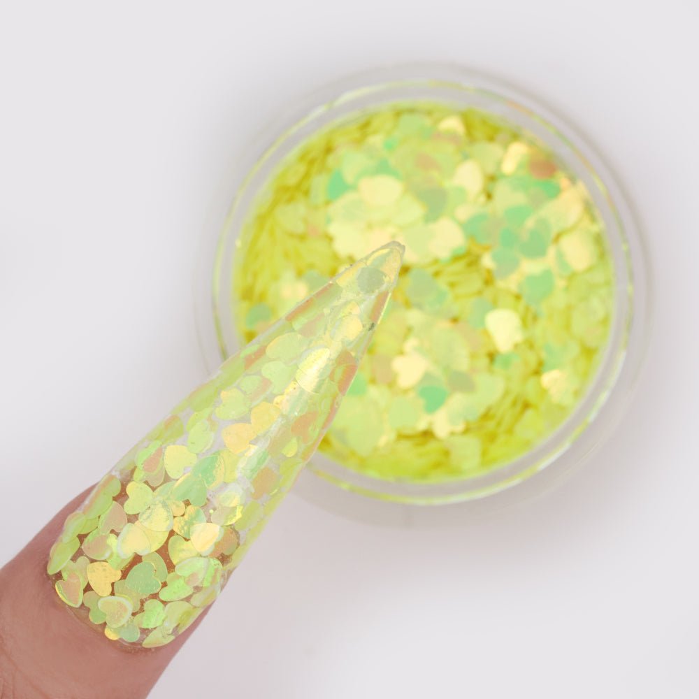 LDS Sweet Heart Glitter Nail Art - 0.5oz SH04 Sunshine - DTK Nail Supply