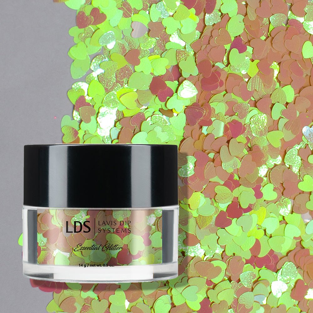 LDS Sweet Heart Glitter Nail Art - 0.5oz SH05 Romantic - DTK Nail Supply
