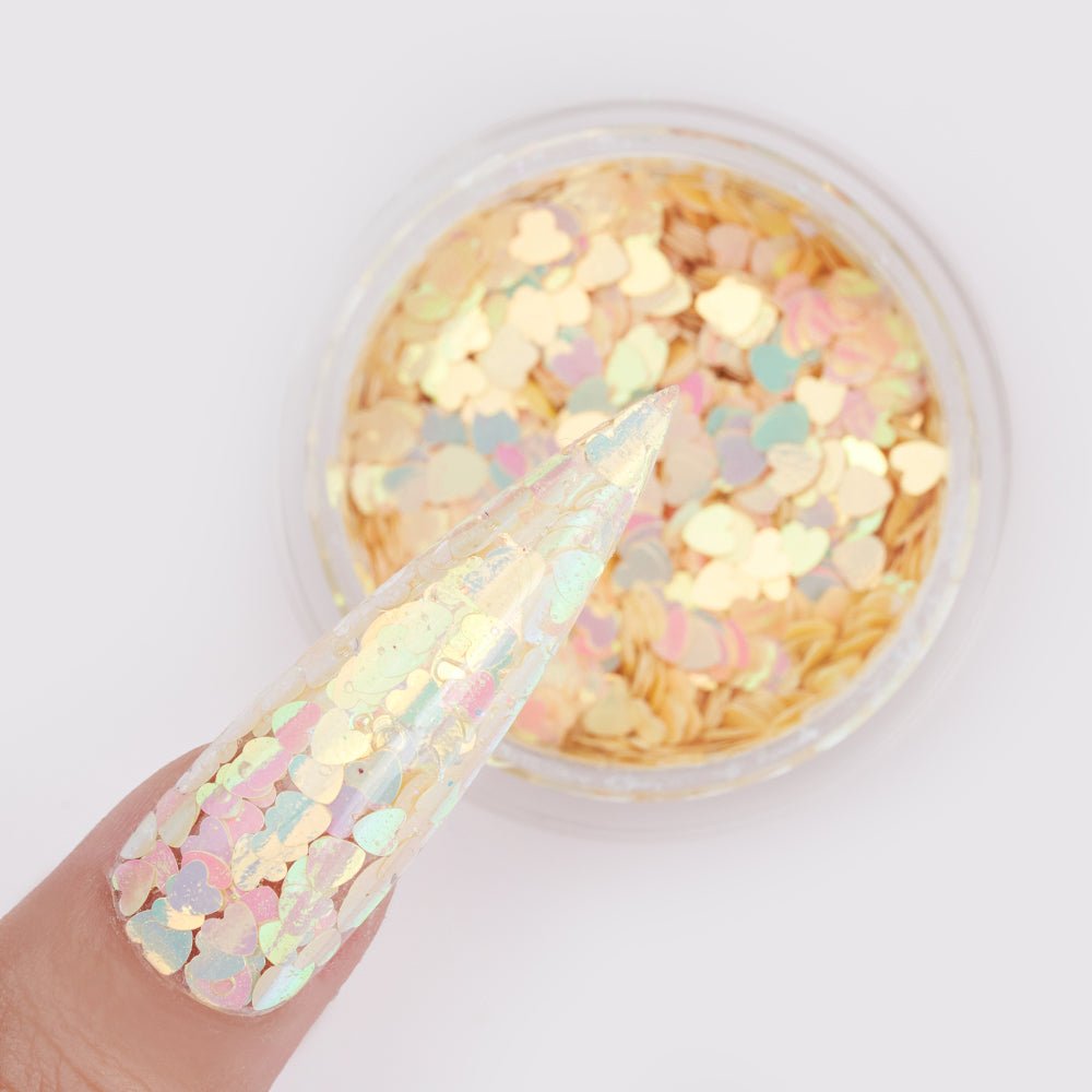 LDS Sweet Heart Glitter Nail Art - 0.5oz SH06 Love You Too - DTK Nail Supply