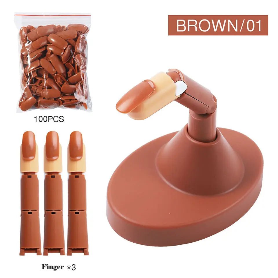 Mechanical False Finger - With Base - DTK Nail Supply