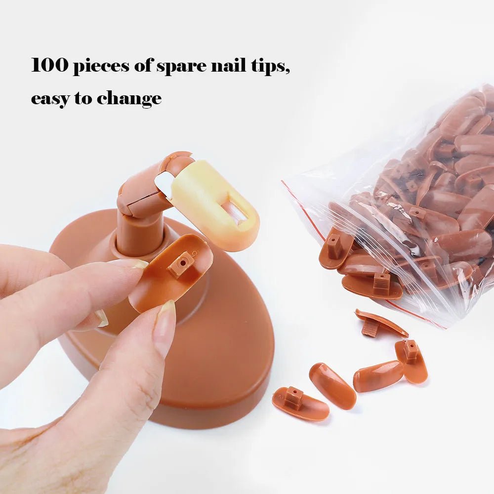 Mechanical False Finger - With Base - DTK Nail Supply