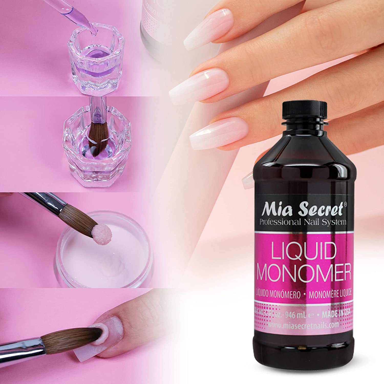 Mia Secret Liquid Monomer - 32oz - DTK Nail Supply