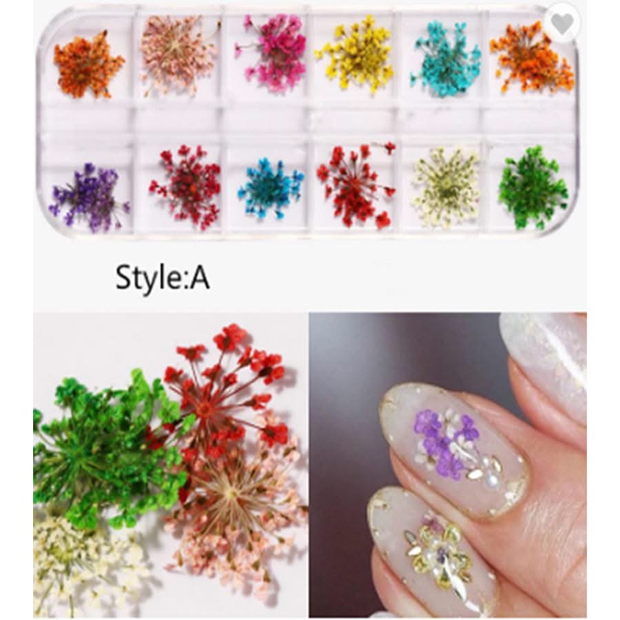 Mix Dried Flowers Nail Decorations - QT0188 - 01 - DTK Nail Supply
